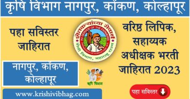 Krishi Vibhag Maharashtra Shasan Jobs