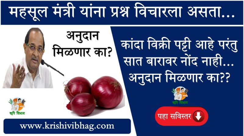 Onion Subsidy Maharashtra Farmer