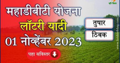 Mahadbt Farmer Lottery List Novhmber 2023