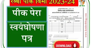 रब्बी पीक पेरा स्वयंघोषणा पत्र Pdf Rabi Pik Pera