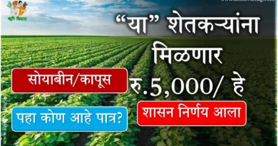 सोयाबीन कापूस अनुदान Soyabin Cotton Subsidy