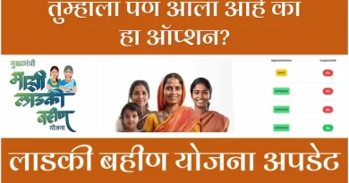 Ladki Bahin Yojana Update लाडकी बहीण योजना अपडेट