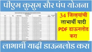 Pm kusum Beneficiary List