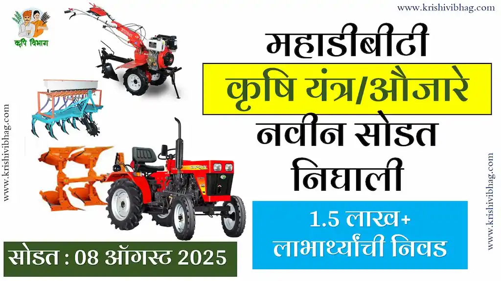 Mechanization List कृषि यांत्रिकीकरणाची नवीन सोडत निघाली